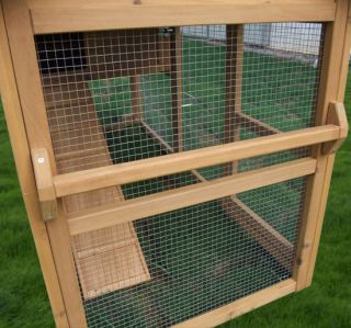 Pawhut Deluxe wood poultry Chicken Coop Hen House Rabbit Hutch with