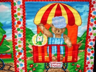 Lollipop RR Teddy Bears Childrens Quilt 33 5x43 Cute