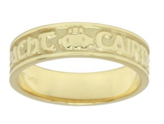 ladies silver or yellow gold irish celtic claddagh ring