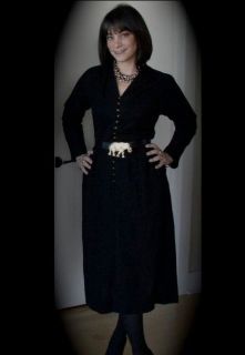 Claire McCardell Townsley Dress 40s 50s Black Wool LBD Vtg Raglan