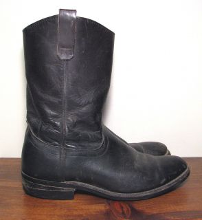 Vintage Red Wing Boots Mens Size 10 E Black Western Riding Biker Made
