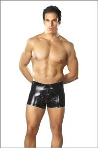 Mens Sexy Cire Wet Look Pouch Shorts s XL