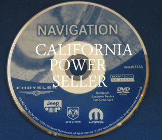 2004 2005 Chrysler Pacifica Navigation DVD Map AA