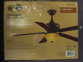 hampton bay clarington 52 ceiling fan light kit a43