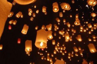 Paper Floating Lantern Red Chinese Sky Flying Party Festival Wedding