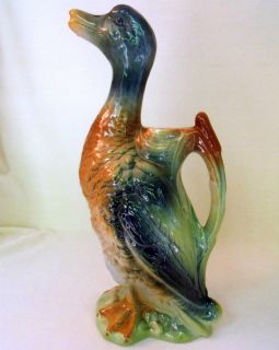 Antique St Clements Luneville France Majolica Faience Absinthe Pitcher