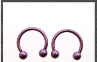 Light Purple 16g 3 8 Circular Barbell Ear Niple Rings