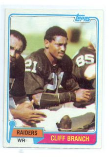 1981 Cliff Branch Topps Card 403 Oakland Raiders Oak