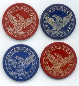 294 Clay Federal Eagle Decorated Chips 12 18OCT
