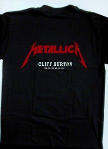 Metallica Cliff Burton Bass Guitar Exodus Megadeth Anthrax New Black T