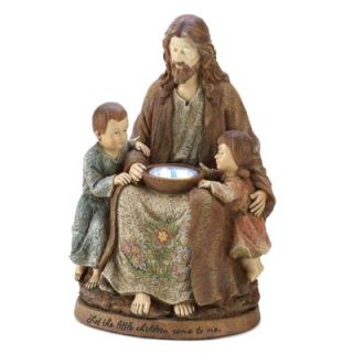 JESUS CHILDREN SOLAR STATUE Christian Religious Figurine NEW