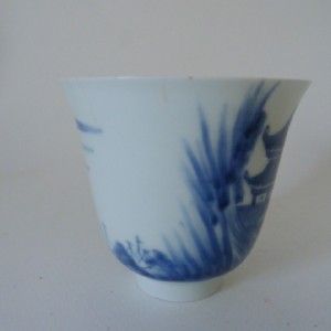 18th Century Chinese Blue White Fine Porcelain Beaker Yongzheng