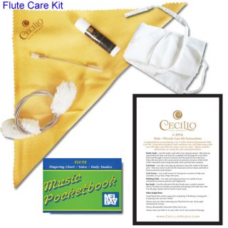 Clarinet Flute Trumpet Saxophone Cleaning Care Kit Book