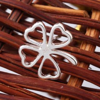 Gorgeous Lucky Clover Style Four Leaf Stud Earrings Sterling Silver