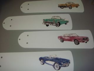 VINTAGE OLD TIME CLASSIC CONVERTIBLE CARS CEILING FAN w/LIGHT