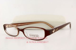 Brand New COACH Eyeglasses Frames 2035 DAVINA BROWN Size 48 100%