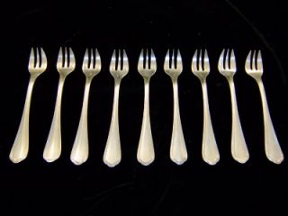 Christofle Spatours 9 Seafood Cocktail Fork Set Silver Plated E1662