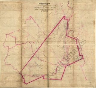 Map of The Cabin Creek Coal Lands WV c1880s Reprint 24x26