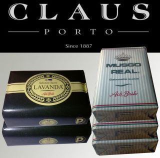 5X Claus Porto ACH Brito Set of 5 Soaps Bars 3 Musgo Real 2 Lavander