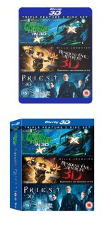 Green Hornet Priest Resident Evil Afterlife Blu Ray 3D Boxset New