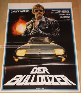 CHUCK NORRIS   A FORCE OF ONE * RARE CARS GERMAN ORIG POSTER