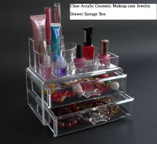 Brand New Clear Cube Makeup Cosmetic Case