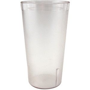 Clear Plastic Cups Pebbled Glasses   16 oz   Set of 12