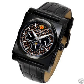 Louis Richard Clermont Mens Automatic Watch New Blk IP
