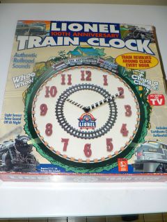 Vintage Lionel 100th Anniversary 1900 2000 Train Clock