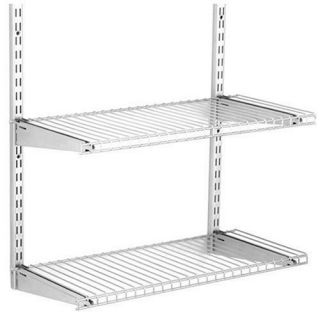 2Tier Shelf Shelves Rack Holder Storage Closet Attachment Organizer