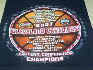 Cleveland Cavaliers 2007 Champs Team Roster T Shirt XL