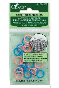 Clover Stitch Ring Markers No 329 10 Small 20 Large