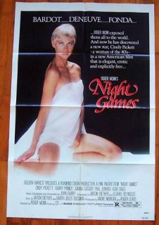 Roger Vadims Night Games Sexy Cindy Pickett 1sh Poster