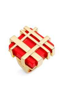 Tory Burch Gingham Cocktail Ring