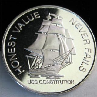 oz 999 Fine Silver Round Honest Value Never Fails Constitution