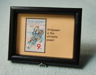 2985 Collectible Postage Stamp Art Unicycle Gift with Frame Magnet