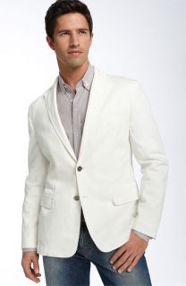 Versace Collection White Stretch Cotton Blazer