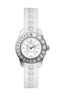 Dior Christal 33mm Diamond Rubber Band Watch