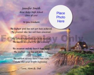 High School College Graduation Gift Personalized Poem