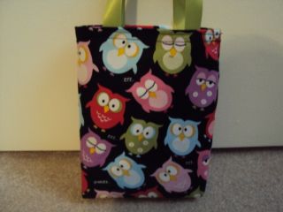 Sleepy Owl Fabric Party Favors Bags Totes Bags HM