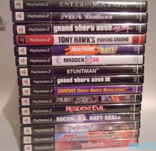 PlayStation 2 PS2 Games Resident Evil Shooter RPG GTA Tony Hawk ATV