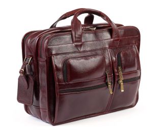 ClaireChase Executive Italian Leather Laptop Briefcase
