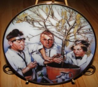 the three stooges tree surgeons franklin mint plate