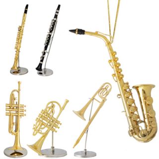  Instrument Ornamental Figurines Horn Saxophone Clarinet