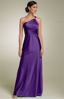 Adrianna Papell One Shoulder Satin Gown