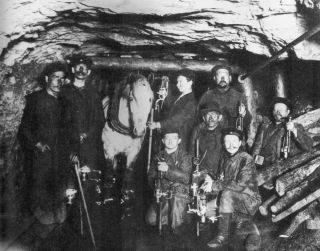 West Virginia Coal Miners Photo 1880 Oil Lanterns Coal Dust Mining