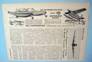 Amphibious Floats Edo Corp College Point 1955 Print Ad