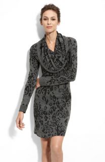 Karen Kane Leopard Print Sweater Dress