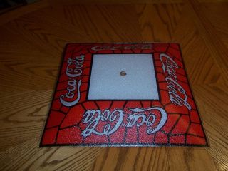 Coca Cola vintage 1970s square ceiling light fixture glass shade, pool