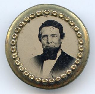 Schuyler Colfax Vice President for Ulysses S. Grant Ferrotype Button w